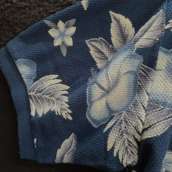 Island Tropics Mens Polo Multi-Color Size Large 100% Cotton Floral Pullover - Picture 10 of 12